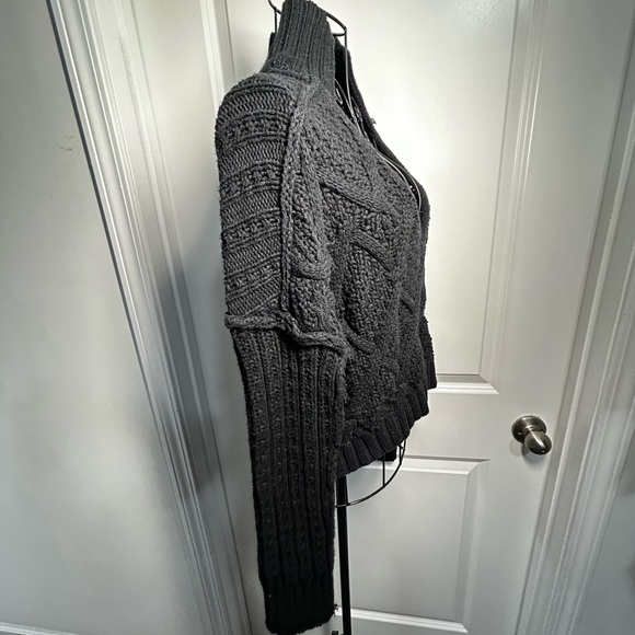 Free People Black V-Neck Sweater - Picture 2 of 5